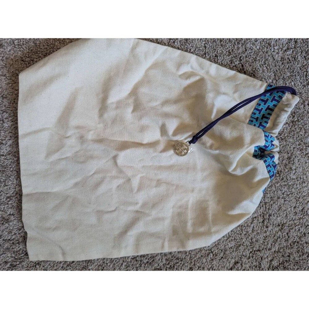 Authentic Tory Burch Cream Cotton Dust Bag Large Drawstring Storage
